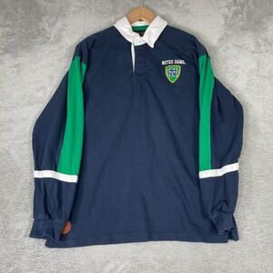 Lansdowne Notre Dame Rugby Shirt Mens Medium Navy Blue Fighting Irish Heritage